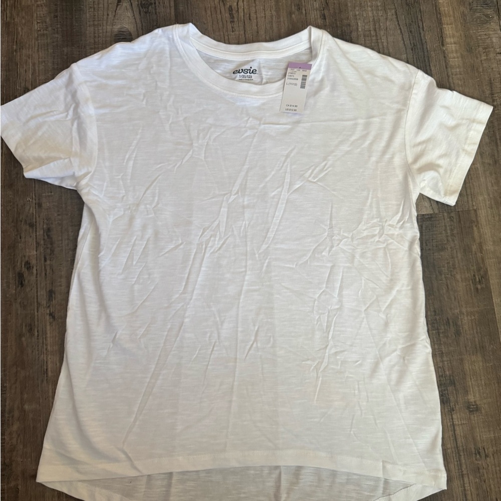 EVIE White Short Sleeve Tee for Kids